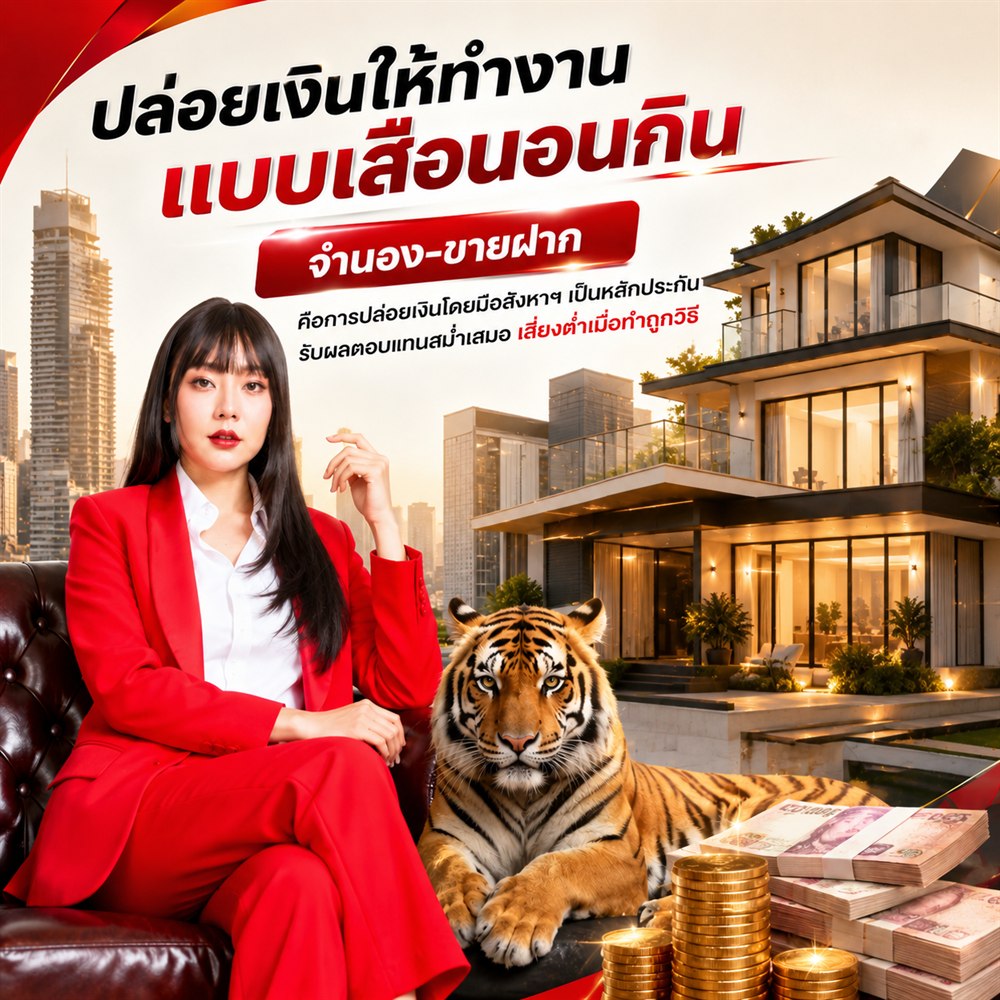ปล่อยเงินให้ทำงานแบบเสือนอนกิน จำนอง–ขายฝาก